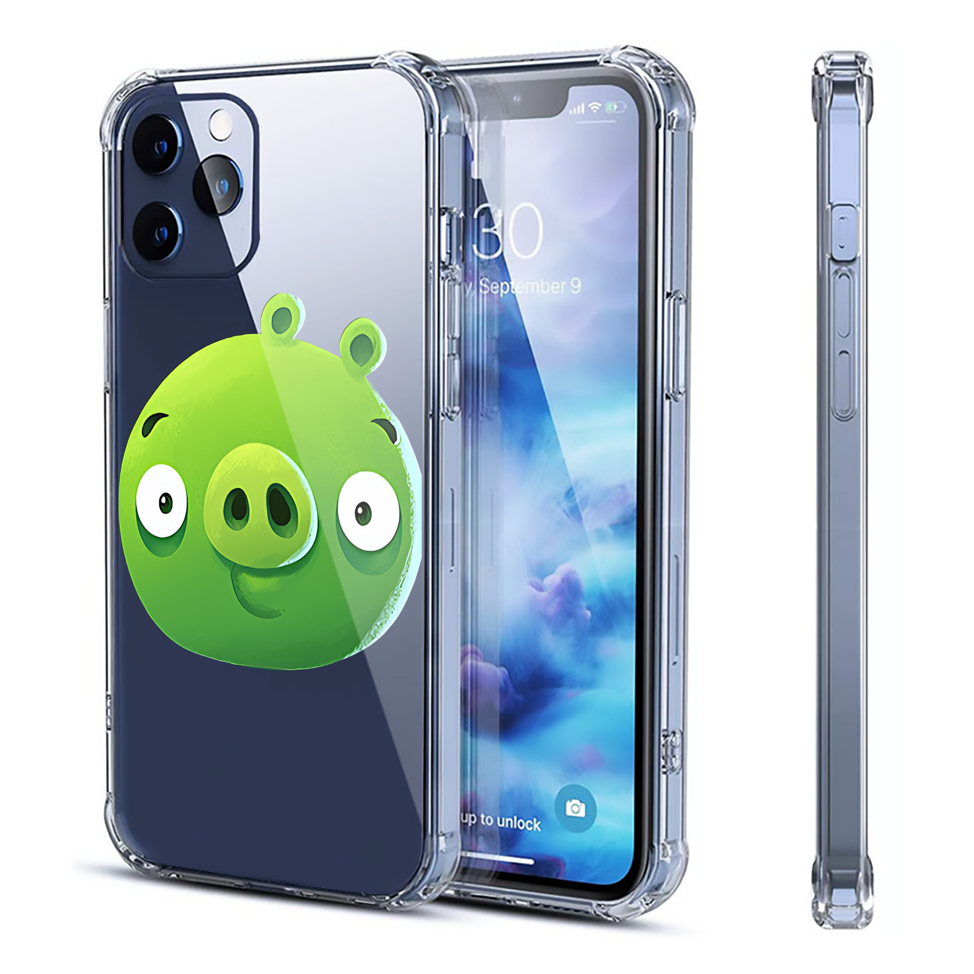 （画像用） Angry Birds アングリーバード 【iPhone 12シリーズ対応】透明スマホケース（クリアソフトケース）
